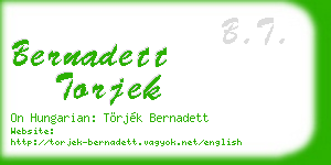 bernadett torjek business card